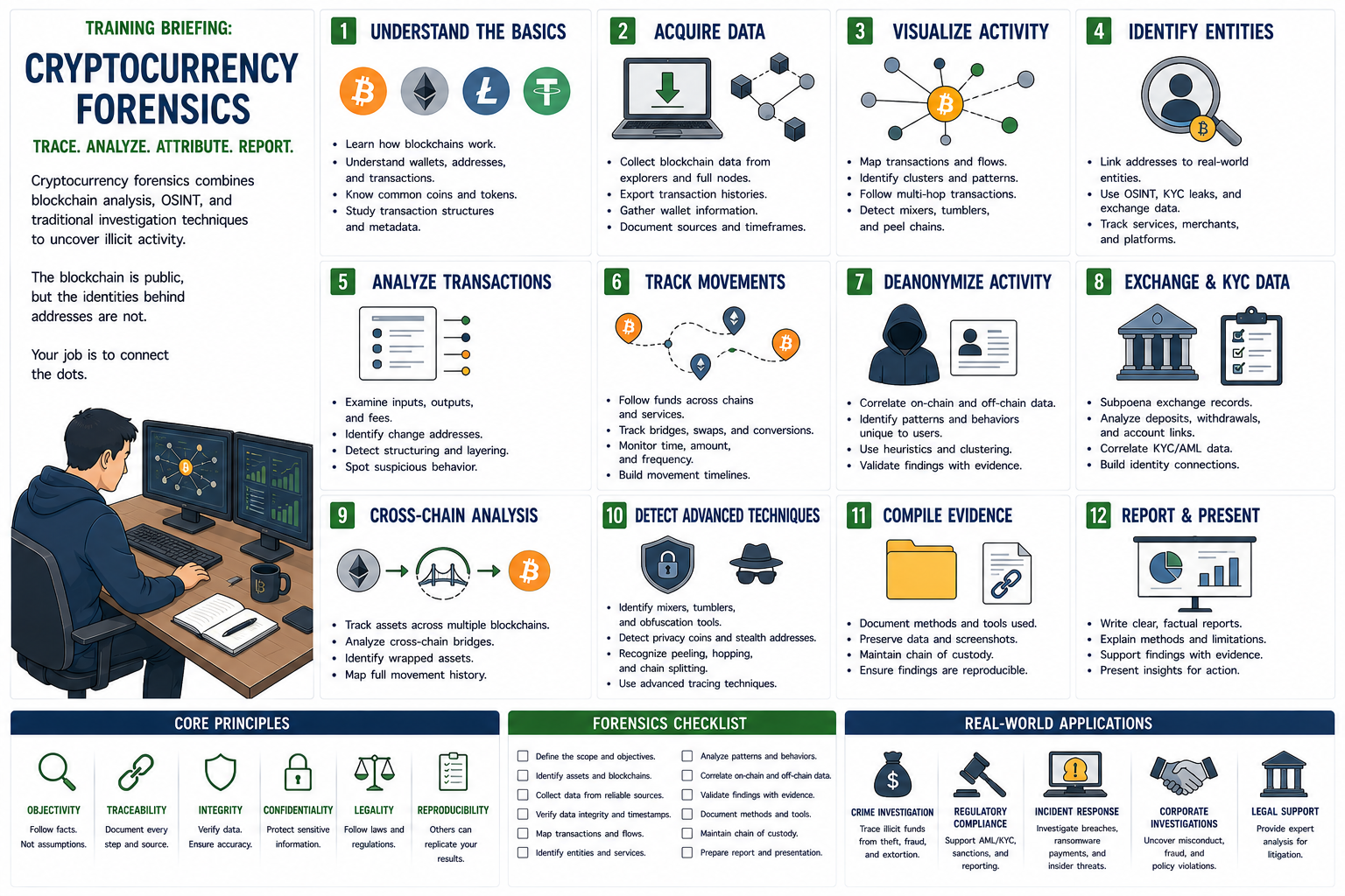 Cryptocurrency Forensics infographic
