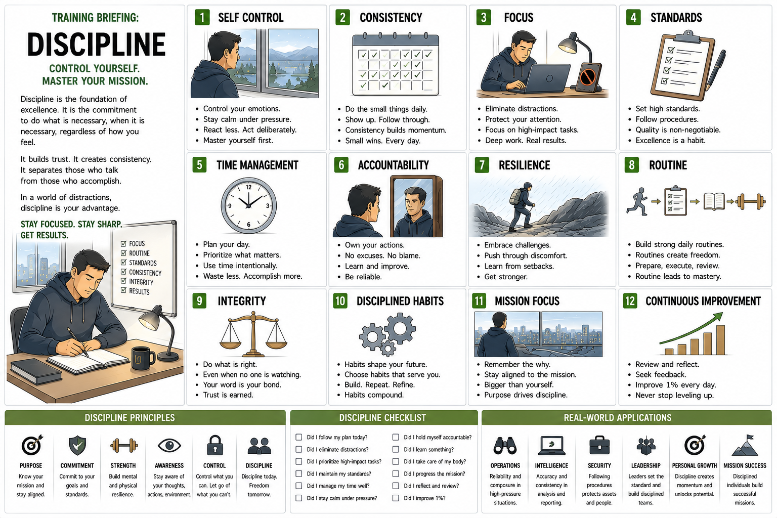 Discipline infographic