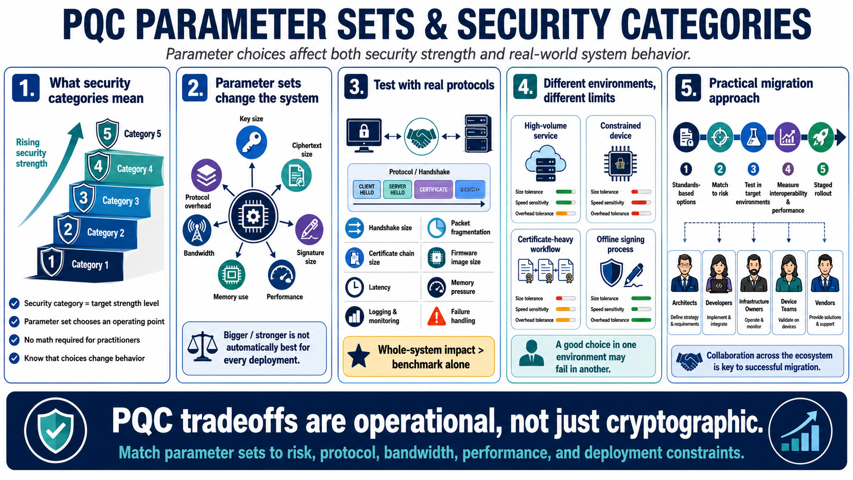 Blank white placeholder image for module 7, Parameters, Security Categories, and Practical Tradeoffs.